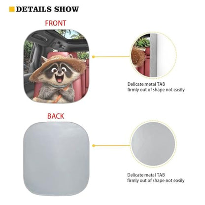 Raccoon Car Sun Shade Windshield Foldable Removable Automotive Accessories Auto Interior Protector Reflect UV Sun and Heat and Protect Your Car - color: Raccoon