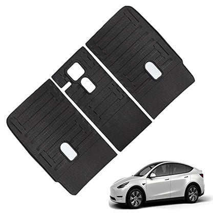 Cargo Liners with Backrest Mats, 3D All Weather Tech Waterproof Rear Cargo Trunk Tray Floor Mat ＆ Second Row Seat Back Cover Accessories Compatible with 2020-2024 2025 Model Y 5-Seat（Not for Juniper） - size: Model Y cargo mat with backrest mat