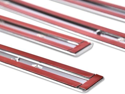 PIT66 Side Door Body Molding Trims 4 Pcs Compatible with Chevy Silverado 1500 Crew Cab 2500/3500 Crew Cab 2014-2018, Fit GMC Sierra 1500 2500 3500 Crew Cab 2014-2018 Chrome