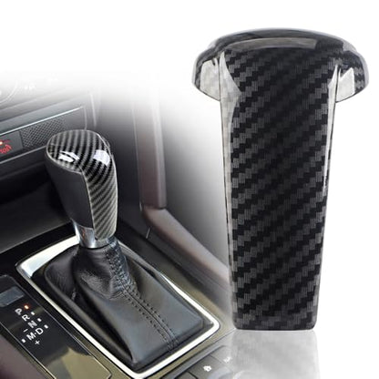 Car Interior Gear Shift Knob Cover Accessories for Mazda CX-5 3 6 CX-3 CX-9 2014-2023 Auto Trim Protector Cap-Carbon Fiber Grain - size: Mazda