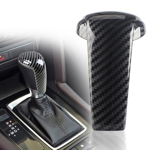 Car Interior Gear Shift Knob Cover Accessories for Mazda CX-5 3 6 CX-3 CX-9 2014-2023 Auto Trim Protector Cap-Carbon Fiber Grain - size: Mazda