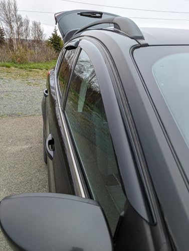 Original Shatterproof 4pcs Window Shade, Outside Mount Tape-On Rain Guards Set, Side Window Visors Vent Deflectors Compatible with 2013-2019 Ford Escape 94383 - size: For 2013-2019 Ford Escape