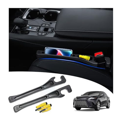 【Compatible with Lexus RX350 NX350 】 Seat Gap Filler,No Drop Seat Guard Compatible with Lexus RX NX Series,Drop Seat Guards for Cars(2Pcs),Emergency Keychain Car Escape Tool(2Pcs) - style: RX NX Series