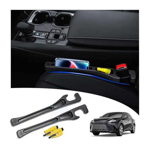 【Compatible with Lexus RX350 NX350 】 Seat Gap Filler,No Drop Seat Guard Compatible with Lexus RX NX Series,Drop Seat Guards for Cars(2Pcs),Emergency Keychain Car Escape Tool(2Pcs) - style: RX NX Series