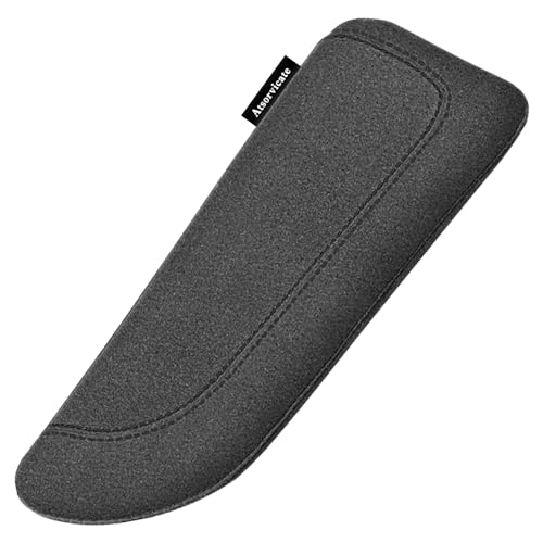 Italian Alcantara Style Fur Car Elbow Rest Pad - Universal Armrest & Knee Cushion - Thigh Support Comfort Pillow - color: Black Line Left