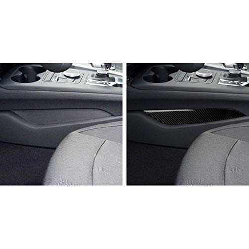 NVCNX Real Carbon Fiber Compatible with Audi B9 A4 S4 2017-2025 / A5 S5 RS5 2018-2025 2019 2020 2021 2022 2023 2024 Car Center Console Sides Panel Trim Cover Sticker Decal Interior Accessories 2PCs - color: Center Console Sides Panel Trim