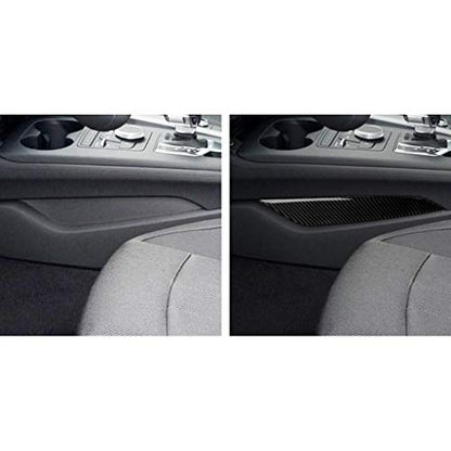 NVCNX Real Carbon Fiber Compatible with Audi B9 A4 S4 2017-2025 / A5 S5 RS5 2018-2025 2019 2020 2021 2022 2023 2024 Car Center Console Sides Panel Trim Cover Sticker Decal Interior Accessories 2PCs - color: Center Console Sides Panel Trim