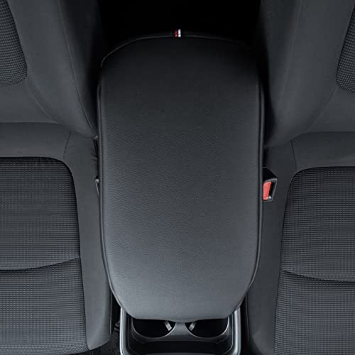 JDMCAR Center Console Armrest Cushion for 2025 Toyota RAV4 Accessories 2024 2023 2022 2021 2020 2019 Leather Middle Console Lid Cover Pad Protector Elbow Arm Rest Covering Car-(Black) - color: Cushion-Black