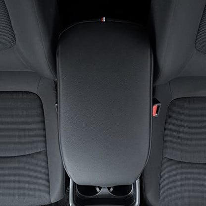 JDMCAR Center Console Armrest Cushion for 2025 Toyota RAV4 Accessories 2024 2023 2022 2021 2020 2019 Leather Middle Console Lid Cover Pad Protector Elbow Arm Rest Covering Car-(Black) - color: Cushion-Black