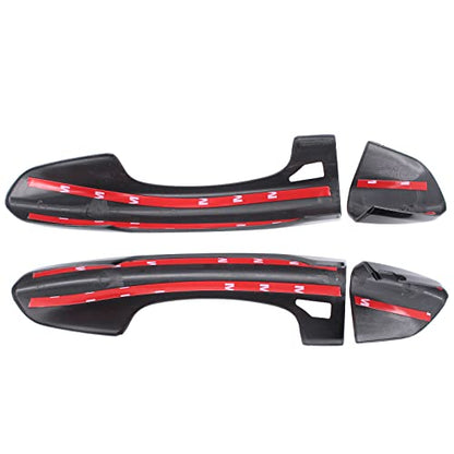 NewYall Gloss Black Exterior Door Handle Cover for Ford Mustang 2015-2022 Front Left Driver and Right Passenger Side