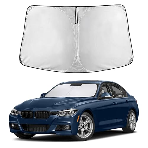 EcoNour Windshield Sunshade Compatible for BMW 3 Series F30/F31/F80/M3 2013-2016 2017 2018, Sun Visor for Front Windshield & Window Sun Shade Cover, UV Heat Blocker & Protector, Car Accessories - size: For BMW 3 Series (2013-2018)