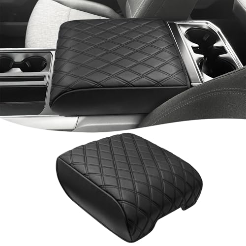 KBH Center Console Armrest Cover for 2021-2026 Ford F150, Middle Console Lid Protector, Arm Rest Box Cushion, Anti-Scratch, Black (Fits Bucket Seat Console Only) - size: Bucket Seat, 21-26 F150, Black