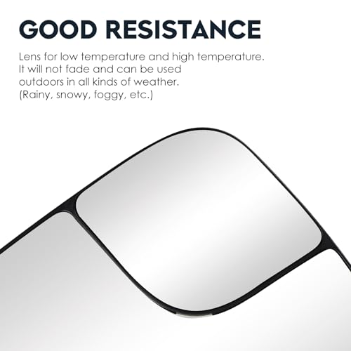 Passenger Right Side Mirror Blind Spot Convex Heated Mirror Glass with Rear Holder Fit for 2005-2009 Dodge Ram 1500 2500 3500, Replacement for 5161010AA 5191036AA CH1325121 - size: Right Side