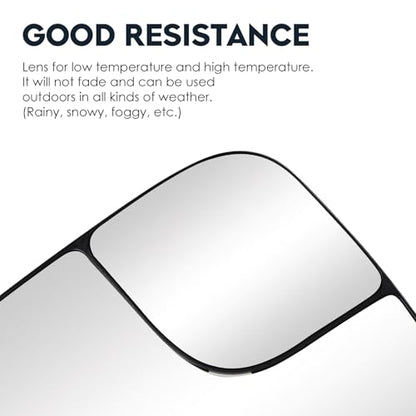 Passenger Right Side Mirror Blind Spot Convex Heated Mirror Glass with Rear Holder Fit for 2005-2009 Dodge Ram 1500 2500 3500, Replacement for 5161010AA 5191036AA CH1325121 - size: Right Side