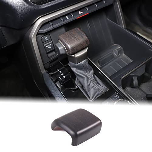 Aunginsy Car Gear Shifter Hand Brake Trim Cover Compatible with Toyota Tundra 2022+, Sequoia 2023+ & Tacoma 2024+, ABS Automatic Center Console Gear Shift Head Knob Scratch Protector Cover Accessories - color: Oak Grain Pattern(A)