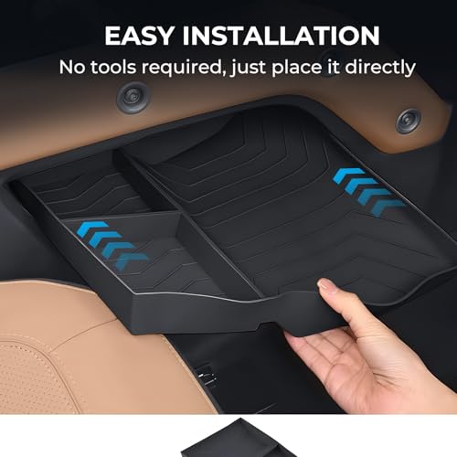 Lower Center Console Organizer Tray for Land Rover Defender 90/110/130 2026 2025, Interior Accessories Insert Tray Storage Box for 2025-2026 Defender, Black - style: 2) Fits for 2025-2026 Defender, Lower