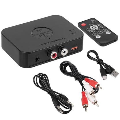 M2R Bluetooth 5.4 Audio Receiver 3.55mm RCA Bluetooth Adapter for Stereo Wireless Audio Receiver/USB Flash Drive/NFC One Touch Connection for Home and Car Stereo System Speakers - color: M2R