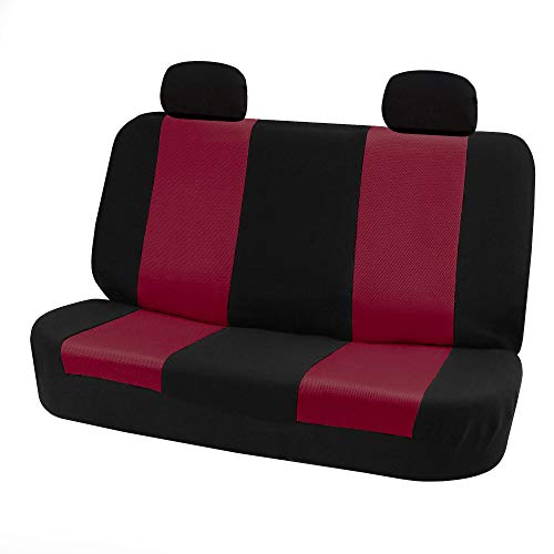 FH Group 3D Air Mesh Car Seat Covers Rear Bench Set – Universal Fit Bench Seat Protector, Washable Automotive Seat Cover for SUV, Sedan, Truck, Car Accessories, Burgundy - color: Burgundy, size: Rear Set