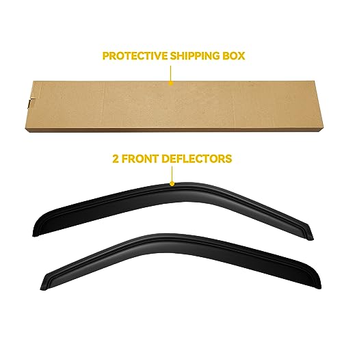 Window Visors for 1999-2007 Chevy Silverado & Sierra 1500/2500, Rain Guards Vent Shield Shade Deflector Dark Smoke 2001-2007 Silverado & Sierra 3500 Standard/Regular Cab, 2PCS, Tape-On - style: For 1999-2007 | Silverado/ Sierra | Standard Cab | Out-Channe