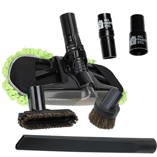 Vacuum Attachments for 1.25" Vacuum Accessories, Dust Mop, Dust Brush, Crevice Tool, Upholstery, 2 Adapters Compatible with Shop Vac, Oreck, Miele, Shark, Hoover, Bissell (6-Pack Mop) - color: 6-Pack Mop