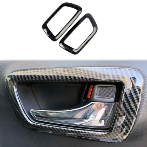 Carbon Fiber Look Interior Door Handle Panel Cover Trim for Toyota Tacoma 2016-2023