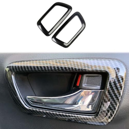Carbon Fiber Look Interior Door Handle Panel Cover Trim for Toyota Tacoma 2016-2023