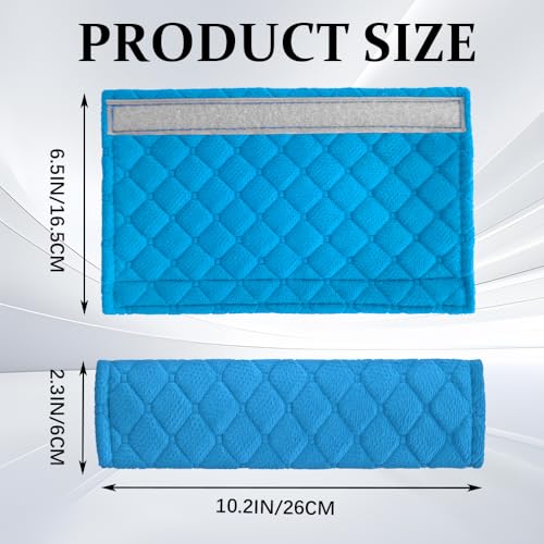 2PCS Car Seat Belt Pads Cover, Fluffy Car Seatbelt Covers, Soft Car Seat Belt Strap Cushion Protect Your Neck and Shoulder, Driving Seat Belt Shoulder Strap Cover for Most Autos (Blue) - color: Blue