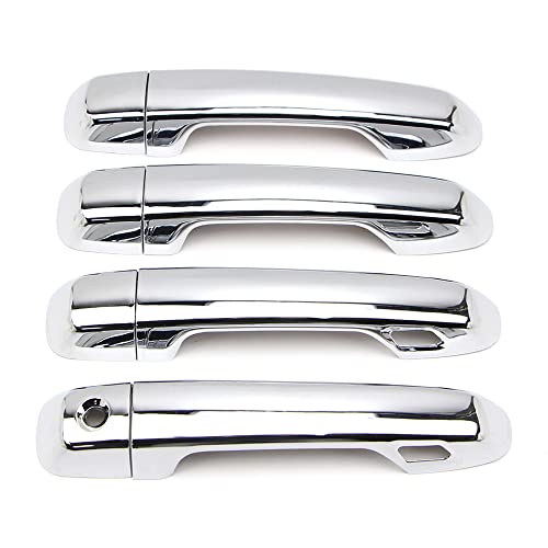 Dreamseek Door Handle Cover for Toyota Land Cruiser Prado J150 J200 LC200 Lexus GX460 2010-2022 Molding Chrome Exterior Trim Decoration Protector Cap w/Smart Keyhole