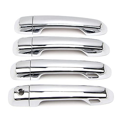 Dreamseek Door Handle Cover for Toyota Land Cruiser Prado J150 J200 LC200 Lexus GX460 2010-2022 Molding Chrome Exterior Trim Decoration Protector Cap w/Smart Keyhole