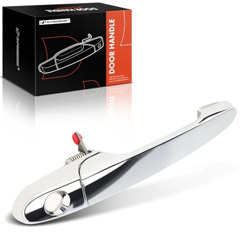 A-Premium Front Passenger Exterior Door Handle with Keyhole Compatible with Chevrolet Impala, Impala Limited, Cobalt & Buick Lacrosse, Lucerne, Allure & Pontiac G5, Solstice & Saturn Sky, Chrome - style: Front Passenger Side
