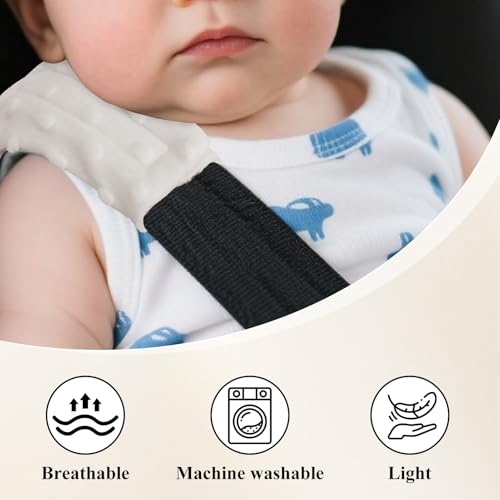 2-Pack Car Seat Strap Covers, Infant Seatbelt Covers, Velvety Soft Double-Sided Use Car Seat Shoulder Strap Pads for Infant Toddler, White Planet Design - color: White Planet