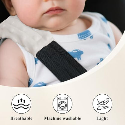 2-Pack Car Seat Strap Covers, Infant Seatbelt Covers, Velvety Soft Double-Sided Use Car Seat Shoulder Strap Pads for Infant Toddler, White Planet Design - color: White Planet