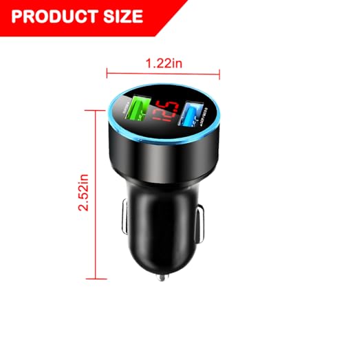Ankuee 66W Car Charger, Super Fast Charging 2 Ports USB Vehicle Charger, Quick Charge Automobile Adaptor Compatiable with Phones and Laptops, Universal for Vehicle, Truck, RV and More