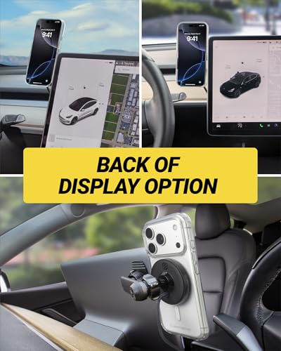 Scosche Qi2 MagSafe Car Mount Charger 25W Fast Wireless Phone Holder with 5-in-1 Mounting Options for Vent, Dashboard, Swing Arm, Back-of-Display, Compatible with iPhone 17/16/15/14/13 & Samsung S25 - style: Dash / Vent / Back of Display