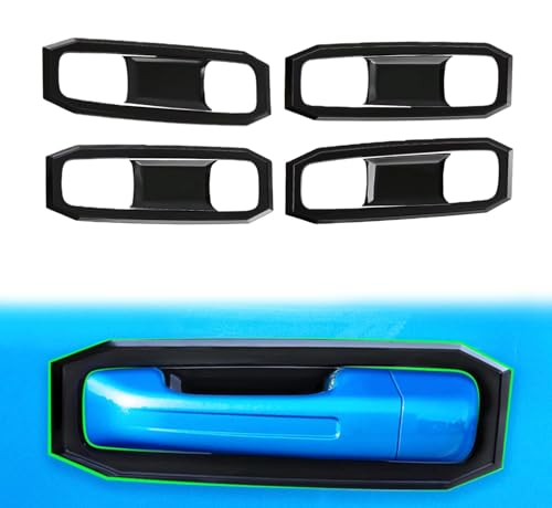 Door Handle Bowl Cover for Dodge RAM 1500 TRX 2021-2024 Exterior Accessory Decoration Kit (Gloss Black) (Pack of 8) - color: Gloss Black, size: Door Handle Bowl Cover