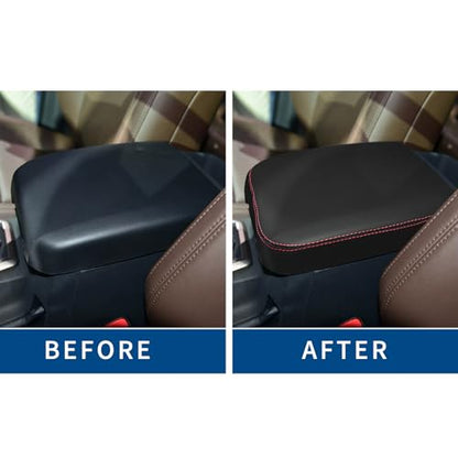 Compatible with Center Console Armrest Cover for Toyota Tacoma 2016-2023 Leather Arm Rest Storage Box Lids Cushion Protector Pad - size: Tacoma 2016-2023