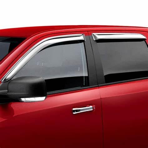 Side Chrome Wind Vent Deflector Sun Rain Guards for 2015-2020 Cadillac Escalade ESV&Chevry Suburban&GMC Yukon XL,4pcs Outside Mount Style Chrome Window Visor 94966Y - size: Escalade ESV 2015-2020(Chrome)
