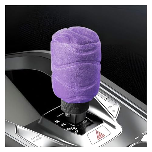 Car Gear Shift Knob Cover, Universal Automotive Gear Lever Handle Protector Cover, Vehicle Stick Shifter Cover Car Interior Decoration Accessories for Most Cars, SUVs, Trucks (Purple) - color: Purple