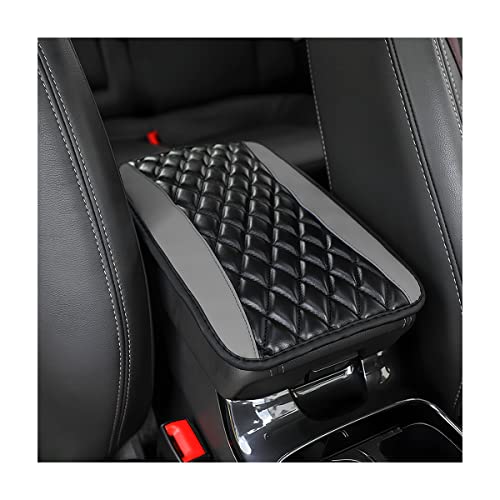 Moly Magnolia Car Center Console Cushion Pad, Universal Leather Waterproof Armrest Seat Box Cover Protector,Comfortable Car Decor Accessories Fit for Most Cars, Vehicles, SUVs (Gray) - color: Gray