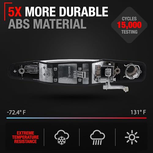 Exterior Front Driver Door Handle - Compatible with 2007-2013 Chevrolet Avalanche, 07-14 Silverado 1500, 2500, 3500, Suburban, Tahoe; 07-14 GMC Sierra 1500, 2500, 3500, Yukon XL - OEM 22738721, 80546 - size: Front Left Driver Side