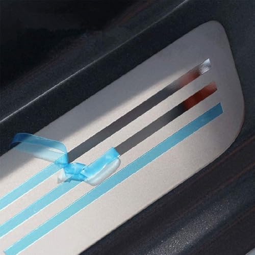Stainless Steel Door Sill Scuff Plate Protector for 2015-2020 Chevy Chevrolet Tahoe, Anti Scratch Guard Pedal Cover Trim Heavy Duty Metal Accessories