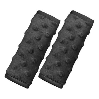 2PCS Car Seat Belt Covers for Kids - Soft Seat Belt Shoulder Strap Cover Harness Pad for Comfortable Driving - Universal Car Seatbelt Cushion Pad with Dotted Design Protect Shoulder & Neck (Black) - color: Black