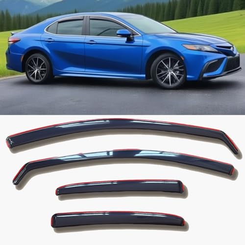 in-Channel Window Visors Rain Guards for Toyota Camry 2018-2024 Window Wind Deflectors Sun Visor Vent Shades Smoke Tinted - size: For Camry 2018-2024