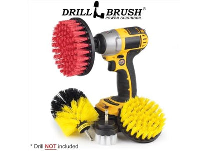 Drillbrush Drill Brush Attachment Set – Power Scrubber Brush for Tub, Tile, Shower, and Grout – All-Purpose Household Cleaning Brushes for Drill, Auto Detailing Brushes - Electric Grout Cleaner Kit - color: Multicolor