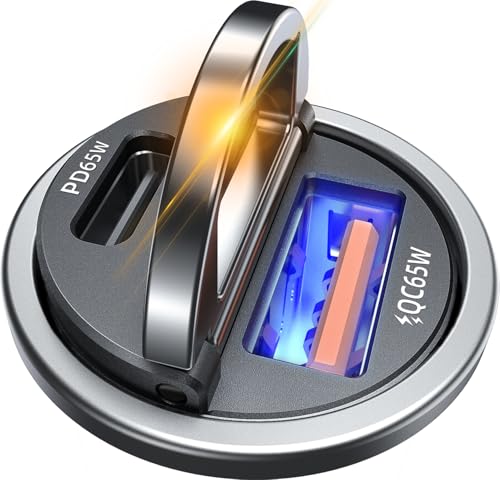 AKESR 65W USB C Car Charger Fast Charging，12V USB Outlet Accesorios para Carro，Cigarette Lighter USB Charger，Car Phone Charger for iPhone/17/16/15/14/13 Samsung S25 S24 S23Google Android