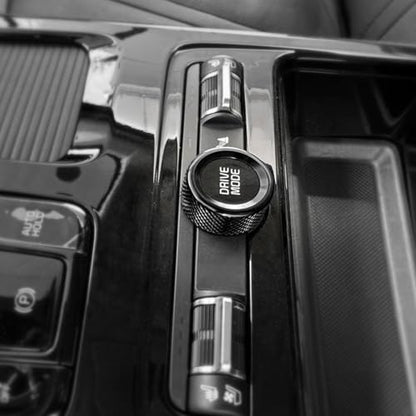 Aluminum Car Gear Control Knob Cover Drive Mode Gear Shift Switch Knob Protective Cover Compatible with Kia K5 2021-2025 Accessories (Black Style) - color: Black Style