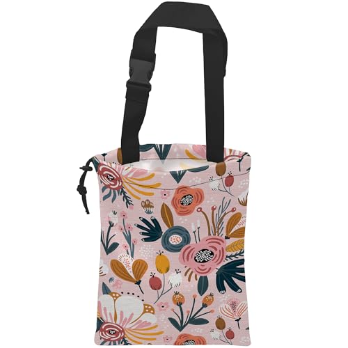 Car Trash Bag Creative Floral Car Garbage Bag Hanging Car Trash Can for Back Seat with Drawstring, Waterproof Garbage Bags for Car Accessories Vehicle Travelling Camping Outdoor - color: Creative Floral