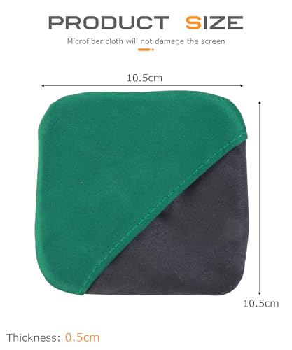 SCUARI Car Screen Cleaner,Touch Screen Cleaner for Car,Car Accessories Car Screen Wipes,Foldable Car Screen Cleaner Cloth,Square Microfiber Screen Cleaning Pad,Fits Car Dashboard LCD Display (Green) - color: Green