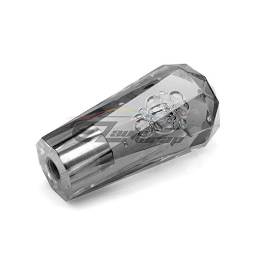EZAUTO WRAP Shift Knob Stick Crystal Transparent Bubble Gray Throw Gear Shifter 10cm - color: Gray, size: 10cm