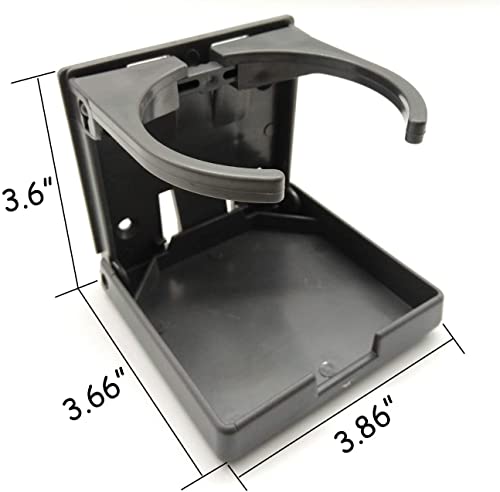 TIHOOD 2PCS Adjustable Folding Drink Holder with Screws/Adjustable Cup Holder for Marine/Boat/Caravan/Car (Grey) - color: Grey